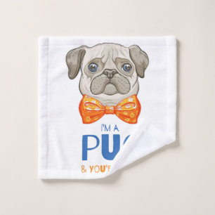 Toalha De Rosto Eu Sou Um Presente De Pug Engraçado, Um Presente