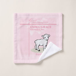 Toalha De Rosto Excelente Avô Baptism Garota Rosa