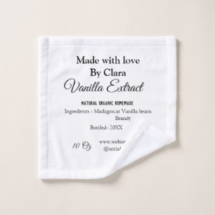 Toalha De Rosto Extrato de baunilha casado adicionar ingredientes 