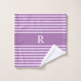 Toalha De Rosto Faixas Púrpuras Personalizadas