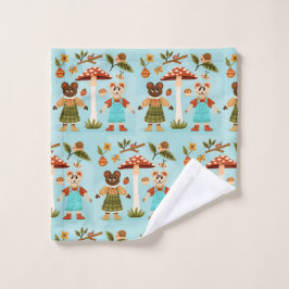 Toalha De Rosto Featuring cartoon animals dressed in clothes