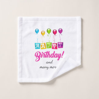 Toalha De Rosto Feliz aniversário