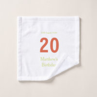 feliz aniversário de 20 anos verde laranja negrito