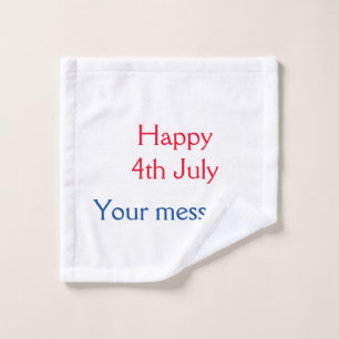Toalha De Rosto Feliz dia 4 de julho da independência adicione o n
