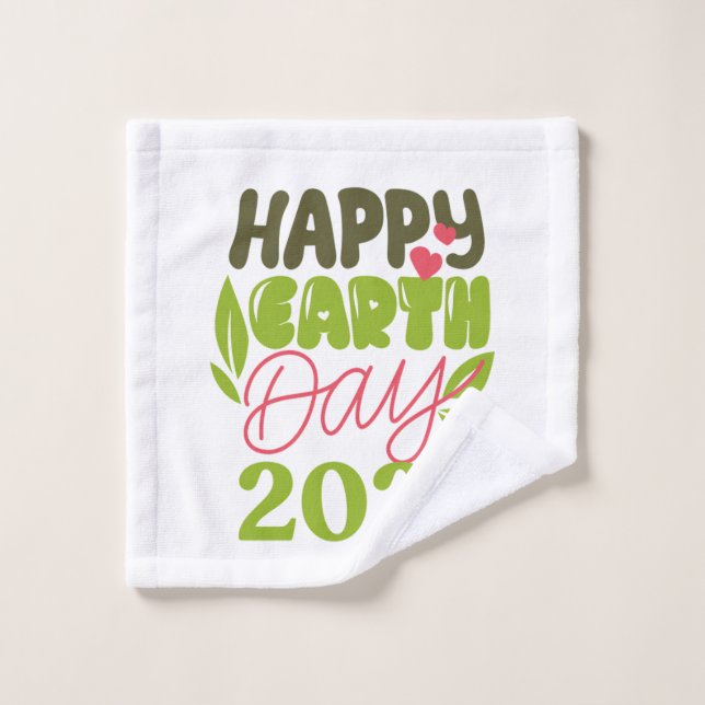 Toalha De Rosto Feliz Dia da Terra 2026 (Pano de lavar)