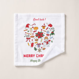 Toalha De Rosto Feliz Natal e Ano Novo