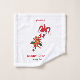 Toalha De Rosto Feliz Natal e Ano Novo Minimalista