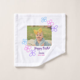Toalha De Rosto Filhos bebês primeiro aniversario adicionar nome d