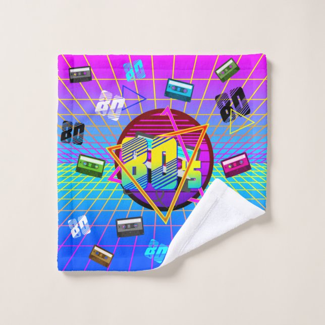 Toalha De Rosto FITA DE CASSETE DA ESCOLA ANTIGA DE anos 80 (Pano de lavar)