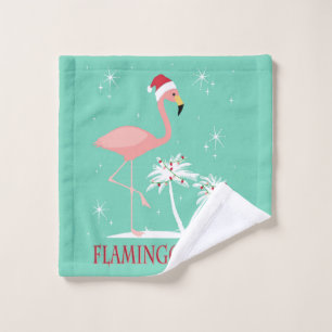 TOALHA DE ROSTO FLAMINGO MODERNO DO NATAL VINTAGE