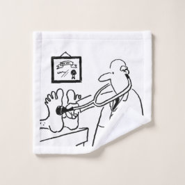 Toalha De Rosto Flannel Médico. Um médico com estetoscópio