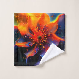 Toalha De Rosto Flor Art