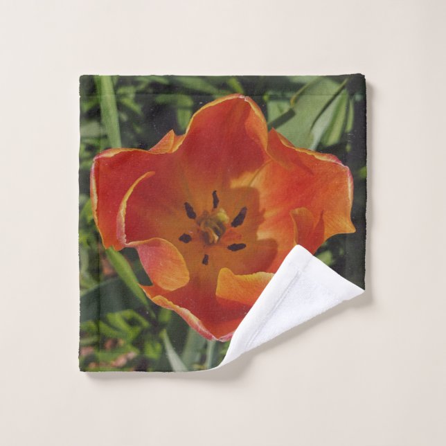 Toalha De Rosto flor de primavera vermelha (Pano de lavar)