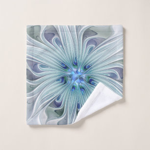Toalha De Rosto Floral Beauty Abstrato Modern Blue Pastel Flower