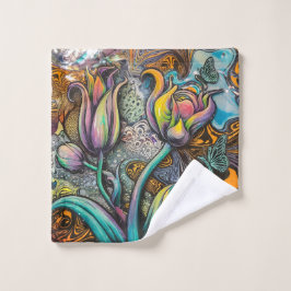 Toalha De Rosto Flores de Mandala