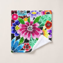 Flores Florais Rosa Arte Folclórica Multicolor Cap