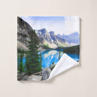 Toalha De Rosto Floresta de Pinheiros Blue Lake Rocky Mountain