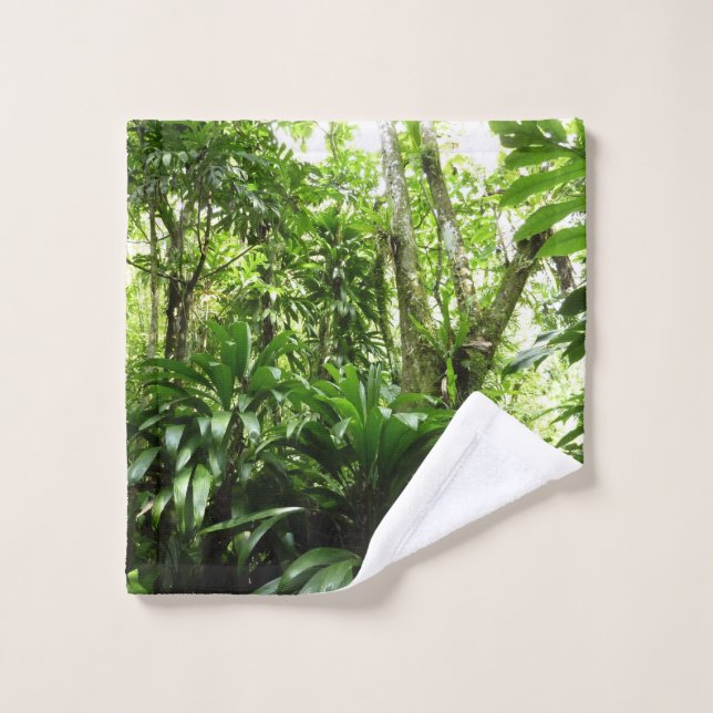 Toalha De Rosto Floresta Dominicana I Natureza Verde Tropical (Pano de lavar)