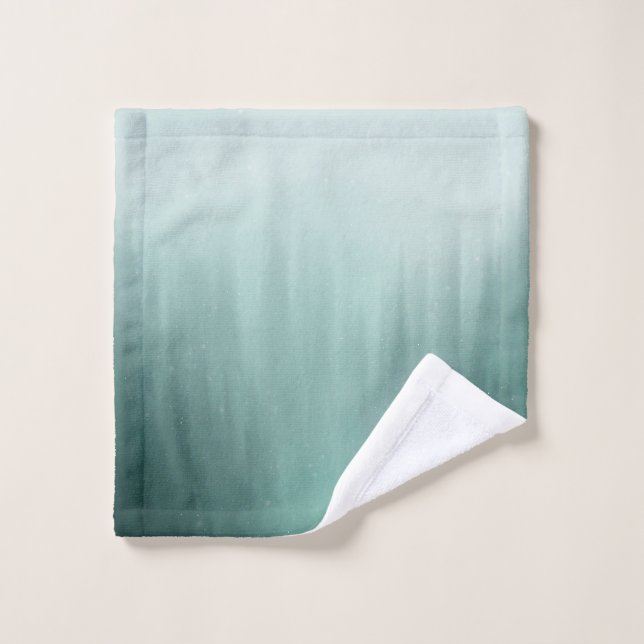 Toalha De Rosto Floresta Verde-d'água em pintura úmida (Pano de lavar)