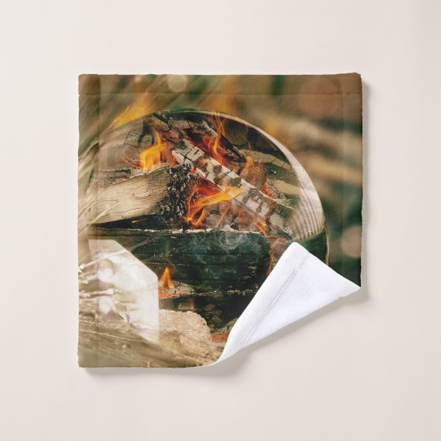 Toalha De Rosto Fogo E Água (Pano de lavar)