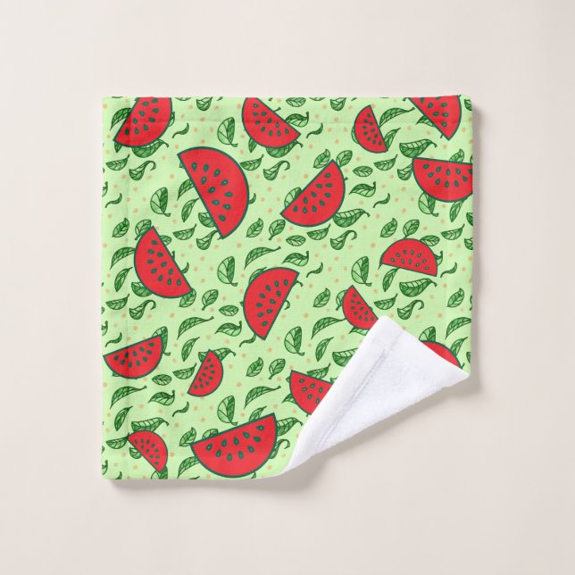 Toalha De Rosto Folha e Melancias (Pano de lavar)