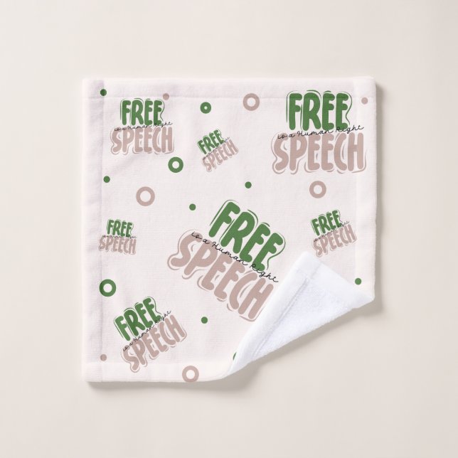 Toalha De Rosto Free Speech Is a Human Right (Pano de lavar)