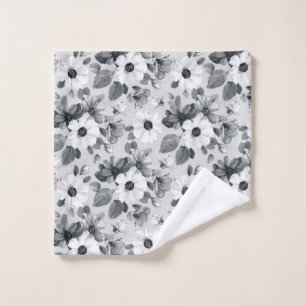 Toalha De Rosto Fundo floral sem costura com belo fluxo selvagem