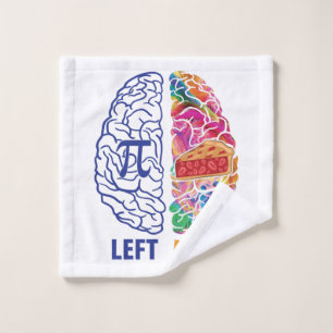 Toalha De Rosto Funny Pi Left Brained Right Brained