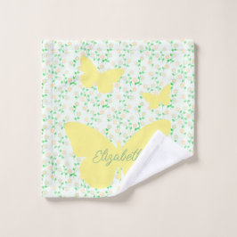 Toalha De Rosto Garden Butterflies Floral