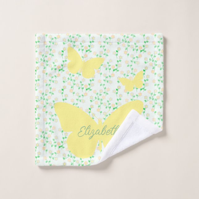 Toalha De Rosto Garden Butterflies Floral (Pano de lavar)