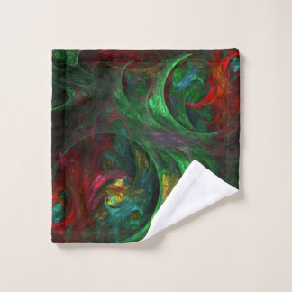 Toalha De Rosto Genesis Abstrato Art Verde