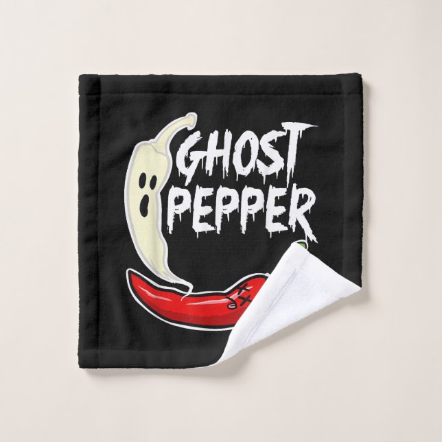 Toalha De Rosto Ghost Pepper Funny Spicy Hot Halloween Peppe (Pano de lavar)