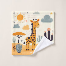 Girafa Cuta Whimsical em Savana