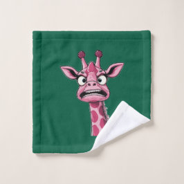 Toalha De Rosto Girafa Rosa Cara Azeda
