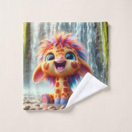 Toalha De Rosto Giraffe am Wasserfall