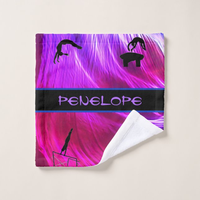 Toalha De Rosto Girls Gymnastics Events Abstrato (Pano de lavar)