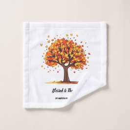 Toalha De Rosto Golden Autumn Trees Happy Thanksgiving Greeting