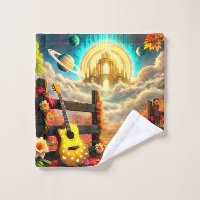 Toalha De Rosto Guitar Art (Pano de lavar)