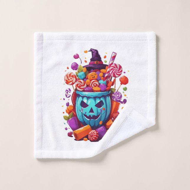 Toalha De Rosto Halloween engraçado  (Pano de lavar)