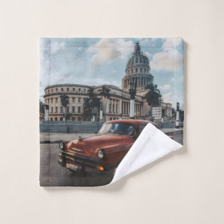 Toalha De Rosto Havana Cuba Carro Clássico Antigo