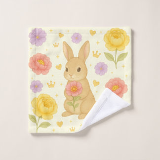 Toalha De Rosto HIMEKARI Floral Bunny Wash Towel – Cream
