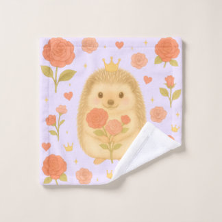 Toalha De Rosto HIMEKARI Floral Hedgehog Wash Towel – Purple