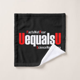 Toalha De Rosto HIV UEqualsU não teme ciência não estigma