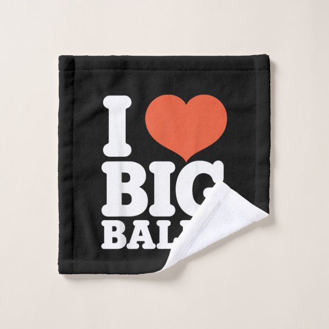 Toalha De Rosto I Love Big Balls, Hetero Women Gay Men Lovers Ball (Pano de lavar)