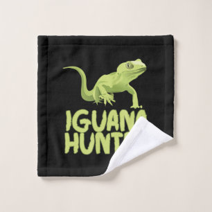 Toalha De Rosto Iguana Hunter - Funny Iguana Reptile Lizard Pet