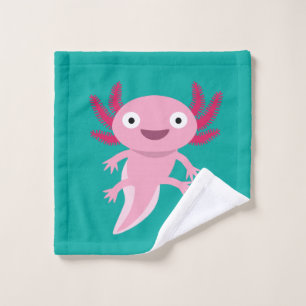 Toalha De Rosto Ilustração Engraçada Axolotl