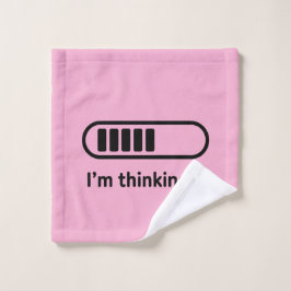 Toalha De Rosto I'm Thinking... Loading Progress Bar Pink Minimali
