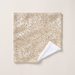 Toalha De Rosto Impressão de Pele Castanha Chita Leopard