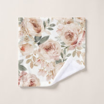 Impressão Floral Aquarela de Rosas Rosa Suave Botâ