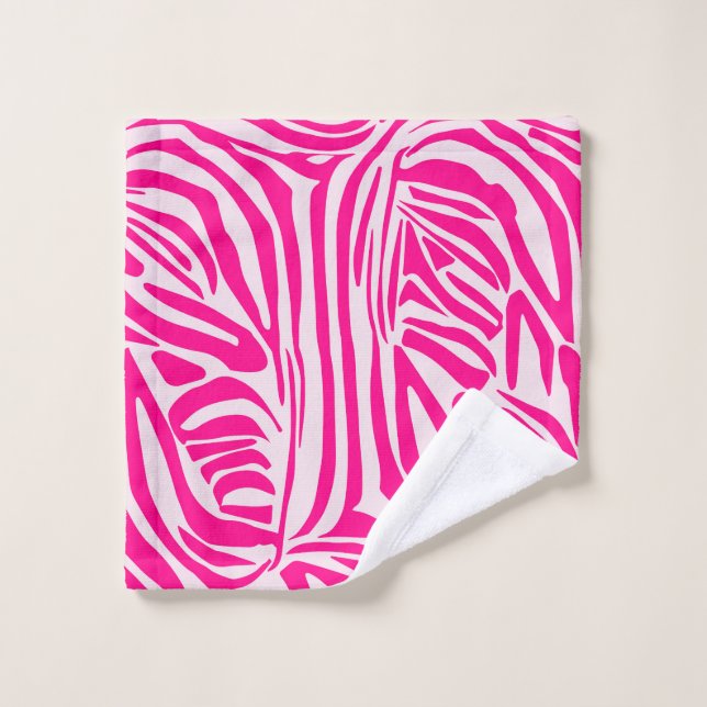 Toalha De Rosto Impressão zebra rosa (Pano de lavar)
